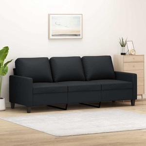 vidaXL, vidaXL 3-Sitzer-Sofa Schwarz 180 cm Kunstleder, vidaXL 3-Sitzer-Sofa Schwarz 180 cm Kunstleder