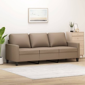 vidaXL, vidaXL 3-Sitzer-Sofa Cappuccino-Braun 180 cm Kunstleder, vidaXL 3-Sitzer-Sofa Cappuccino-Braun 180 cm Kunstleder
