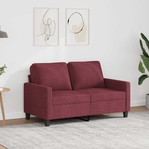 vidaXL, vidaXL 2-Sitzer-Sofa Weinrot 120 cm Stoff