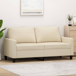 vidaXL, vidaXL 2-Sitzer-Sofa Creme 140 cm Stoff, vidaXL 2-Sitzer-Sofa Creme 140 cm Stoff