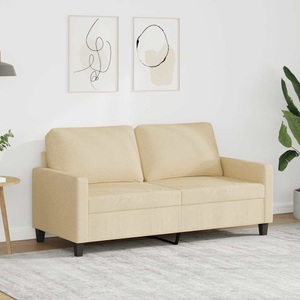 vidaXL, vidaXL 2-Sitzer-Sofa Creme 140 cm Stoff
