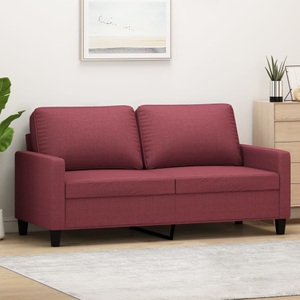 vidaXL, vidaXL 2-Sitzer-Sofa Weinrot 140 cm Stoff, vidaXL 2-Sitzer-Sofa Weinrot 140 cm Stoff