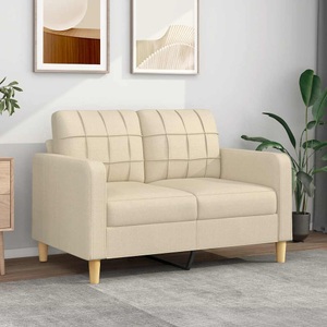 vidaXL, vidaXL 2-Sitzer-Sofa Creme 120 cm Stoff
