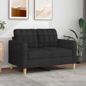 vidaXL, vidaXL 2-Sitzer-Sofa Schwarz 120 cm Stoff