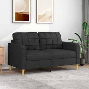 vidaXL, vidaXL 2-Sitzer-Sofa Schwarz 140 cm Stoff
