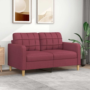 vidaXL, vidaXL 2-Sitzer-Sofa Weinrot 140 cm Stoff