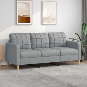 vidaXL, vidaXL 3-Sitzer-Sofa Hellgrau 180 cm Stoff