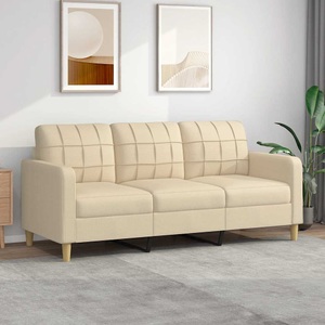 vidaXL, vidaXL 3-Sitzer-Sofa Creme 180 cm Stoff