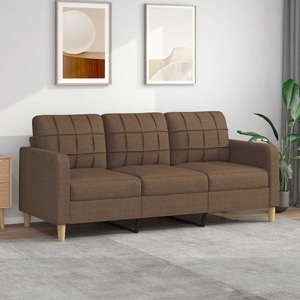 vidaXL, vidaXL 3-Sitzer-Sofa Braun 180 cm Stoff
