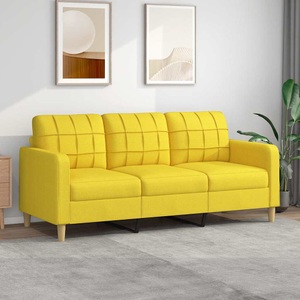 vidaXL, vidaXL 3-Sitzer-Sofa Hellgelb 180 cm Stoff