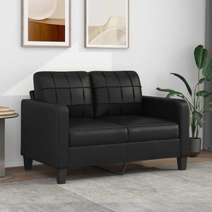 vidaXL, vidaXL 2-Sitzer-Sofa Schwarz 120 cm Kunstleder, vidaXL 2-Sitzer-Sofa Schwarz 120 cm Kunstleder