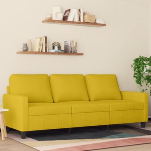 vidaXL, vidaXL 3-Sitzer-Sofa Gelb 180 cm Samt