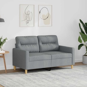 vidaXL, vidaXL 2-Sitzer-Sofa Hellgrau 120 cm Stoff