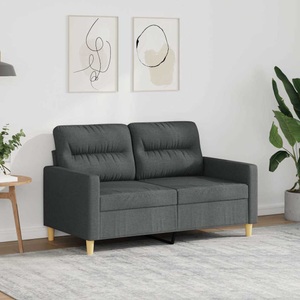 vidaXL, vidaXL 2-Sitzer-Sofa Dunkelgrau 120 cm Stoff