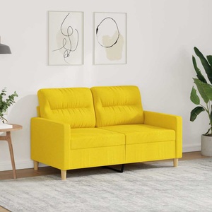 vidaXL, vidaXL 2-Sitzer-Sofa Hellgelb 120 cm Stoff