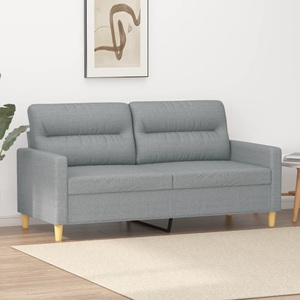 vidaXL, vidaXL 2-Sitzer-Sofa Hellgrau 140 cm Stoff, vidaXL 2-Sitzer-Sofa Hellgrau 140 cm Stoff