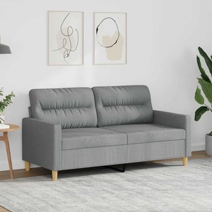 vidaXL, vidaXL 2-Sitzer-Sofa Hellgrau 140 cm Stoff
