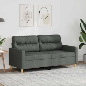 vidaXL, vidaXL 2-Sitzer-Sofa Dunkelgrau 140 cm Stoff