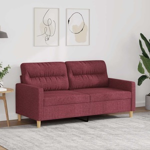 vidaXL, vidaXL 2-Sitzer-Sofa Weinrot 140 cm Stoff