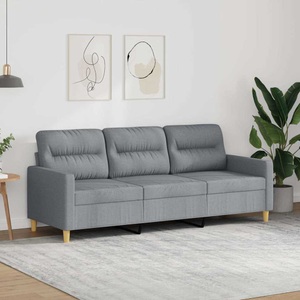 vidaXL, vidaXL 3-Sitzer-Sofa Hellgrau 180 cm Stoff