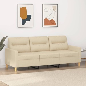 vidaXL, vidaXL 3-Sitzer-Sofa Creme 180 cm Stoff, vidaXL 3-Sitzer-Sofa Creme 180 cm Stoff