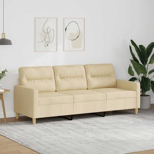 vidaXL, vidaXL 3-Sitzer-Sofa Creme 180 cm Stoff
