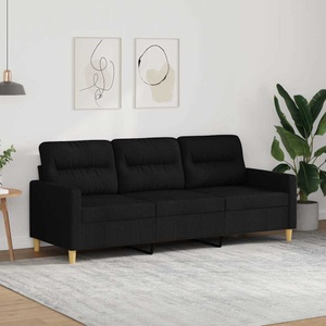 vidaXL, vidaXL 3-Sitzer-Sofa Schwarz 180 cm Stoff