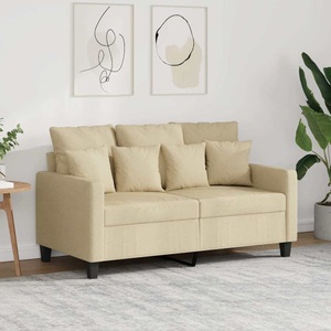 vidaXL, vidaXL 2-Sitzer-Sofa Creme 120 cm Stoff