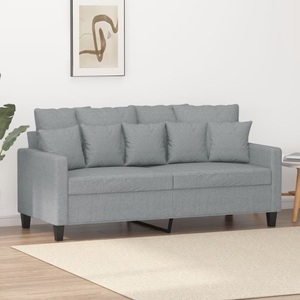 vidaXL, vidaXL 2-Sitzer-Sofa Hellgrau 140 cm Stoff, vidaXL 2-Sitzer-Sofa Hellgrau 140 cm Stoff