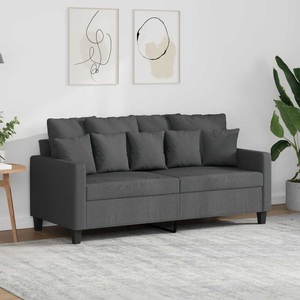 vidaXL, vidaXL 2-Sitzer-Sofa Dunkelgrau 140 cm Stoff