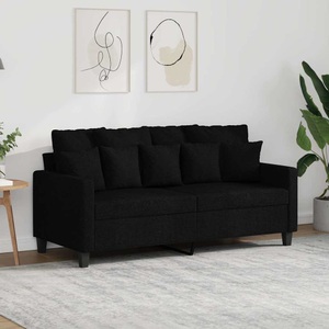 vidaXL, vidaXL 2-Sitzer-Sofa Schwarz 140 cm Stoff