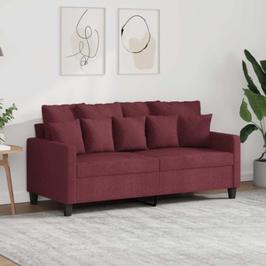 vidaXL, vidaXL 2-Sitzer-Sofa Weinrot 140 cm Stoff