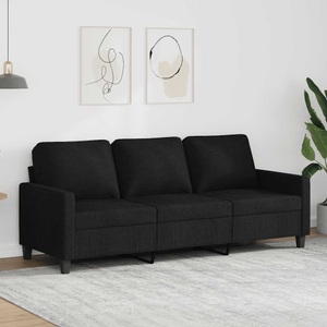 vidaXL, vidaXL 3-Sitzer-Sofa Schwarz 180 cm Stoff