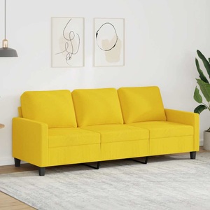 vidaXL, vidaXL 3-Sitzer-Sofa Hellgelb 180 cm Stoff