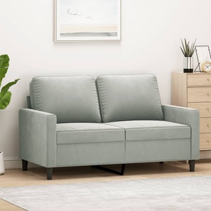 vidaXL, vidaXL 2-Sitzer-Sofa Hellgrau 120 cm Samt
