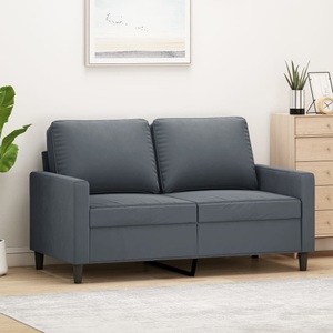 vidaXL, vidaXL 2-Sitzer-Sofa Dunkelgrau 120 cm Samt