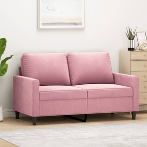 vidaXL, vidaXL 2-Sitzer-Sofa Rosa 120 cm Samt