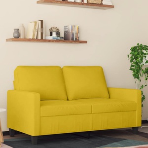 vidaXL, vidaXL 2-Sitzer-Sofa Gelb 120 cm Samt