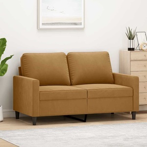 vidaXL, vidaXL 2-Sitzer-Sofa Braun 120 cm Samt