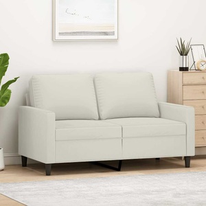 vidaXL, vidaXL 2-Sitzer-Sofa Creme 120 cm Samt