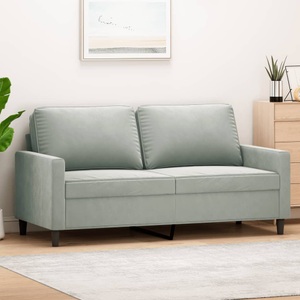 vidaXL, vidaXL 2-Sitzer-Sofa Hellgrau 140 cm Samt