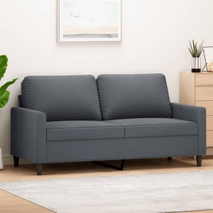 vidaXL, vidaXL 2-Sitzer-Sofa Dunkelgrau 140 cm Samt