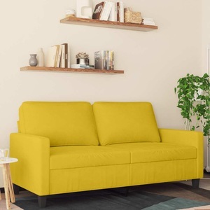 vidaXL, vidaXL 2-Sitzer-Sofa Gelb 140 cm Samt