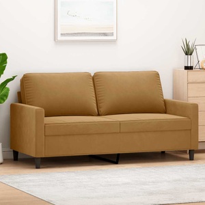 vidaXL, vidaXL 2-Sitzer-Sofa Braun 140 cm Samt, vidaXL 2-Sitzer-Sofa Braun 140 cm Samt