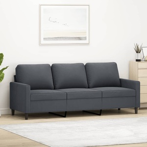 vidaXL, vidaXL 3-Sitzer-Sofa Dunkelgrau 180 cm Samt