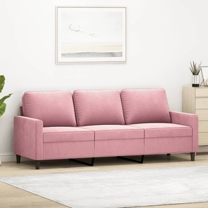 vidaXL, vidaXL 3-Sitzer-Sofa Rosa 180 cm Samt