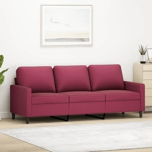 vidaXL, vidaXL 3-Sitzer-Sofa Weinrot 180 cm Samt, vidaXL 3-Sitzer-Sofa Weinrot 180 cm Samt