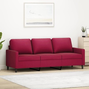 vidaXL, vidaXL 3-Sitzer-Sofa Weinrot 180 cm Samt