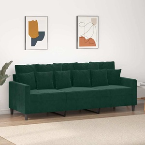 vidaXL, vidaXL 3-Sitzer-Sofa Dunkelgrün 180 cm Samt