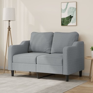 vidaXL, vidaXL 2-Sitzer-Sofa Hellgrau 120 cm Stoff